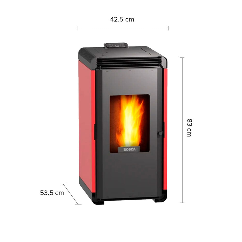 Estufa a Pellet Hera+ Rojo
