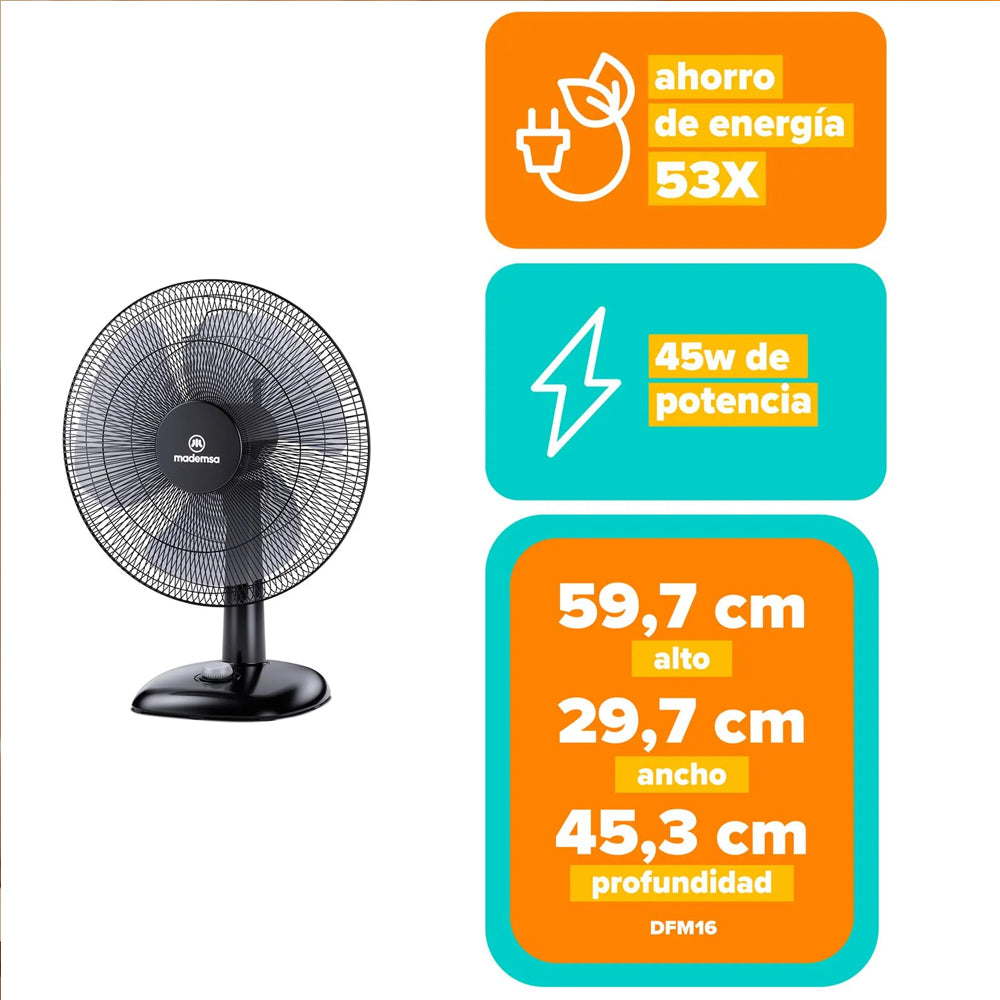 Ventilador de Sobremesa DFM 16