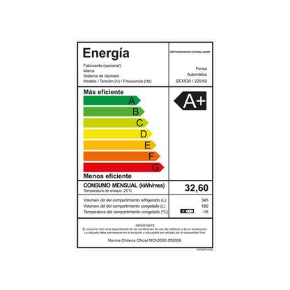 Refrigerador SIDE BY SIDE SFX530 525 Litros