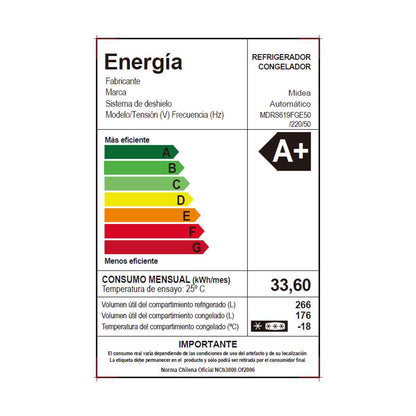 Refrigerador Side by Side No Frost MDRS619FGE50 442 Litros
