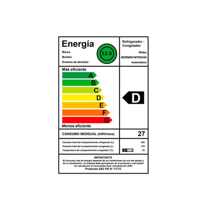 Refrigerador Side by Side No Frost MDRM691MTEDXIN 515 Lts.