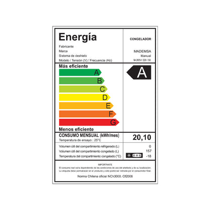 Freezer Vertical M-265V