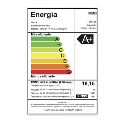 Freezer Horizontal LFH-201 EC 199 Litros