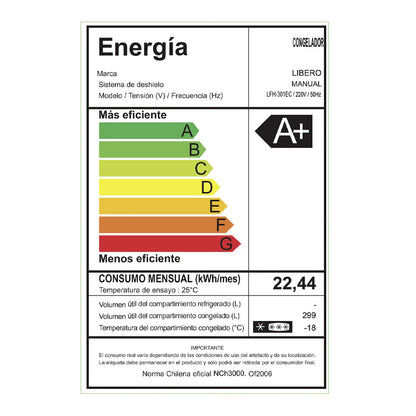 Freezer Horizontal LFH-301 EC 299 Litros