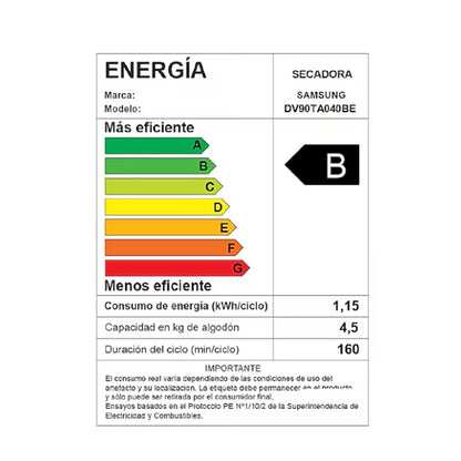 Secadora CV-90TA040BE con Bomba de Calor