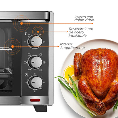 Horno Eléctrico 45L Silver Series Kitchen-It
