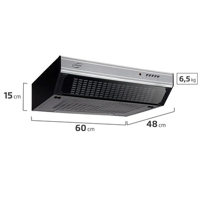 Campana de Cocina Extractora FX U6160 60 cm