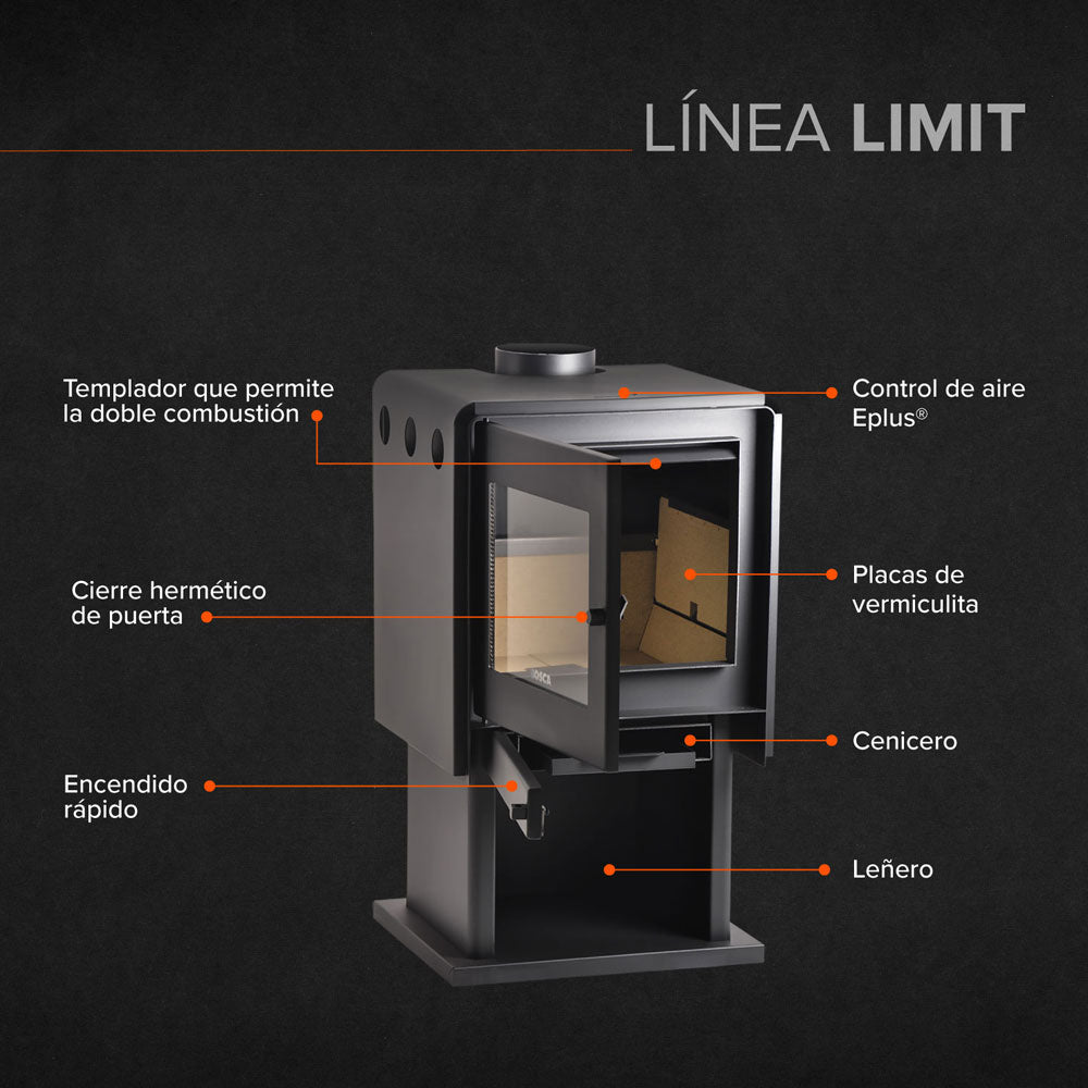 Estufa a Leña Limit 480