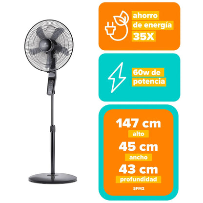 Ventilador de Pedestal con Control Remoto SFM 2