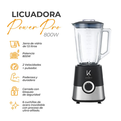 Licuadora 800W Power Pro Kitchen-It