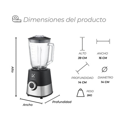 Licuadora 800W Power Pro Kitchen-It
