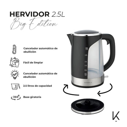 Hervidor Eléctrico 2.5L Big Edition Kitchen-It