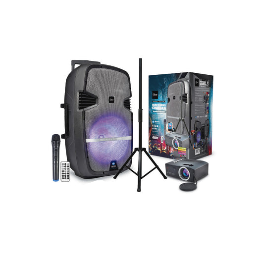 Combo Karaoke Parlante + Micrófono + Proyector 7833