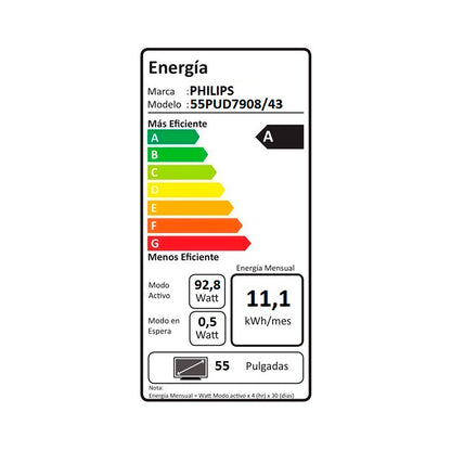LED 55" UHD 4K 55PUD7908 Ambilight TV