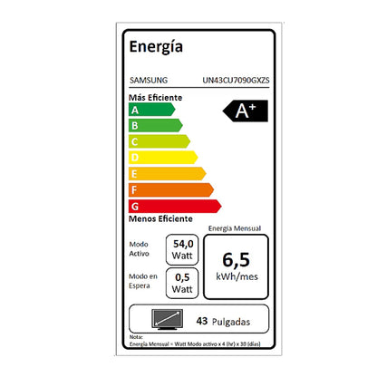 LED 43" UN43CU7090 4K UHD Smart TV