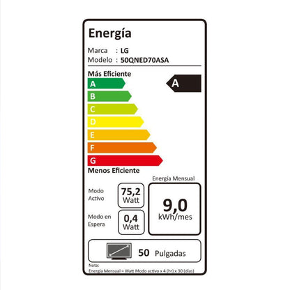 Led Smart TV QNED 50" 4K Ultra HD  50QNED73ASA