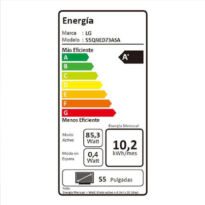 Led Smart TV QNED 55" 4K Ultra HD  55QNED73ASA