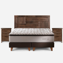 Cama Europea Nest 2 Plazas Base Dividida + Mueble Doce