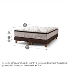 Cama Europea Nest 2 Plazas Base Dividida + Mueble Doce