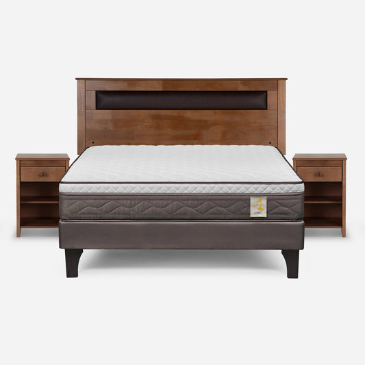 Cama Europea New Style 4 Plus 2 Plazas + Muebles Ferrara
