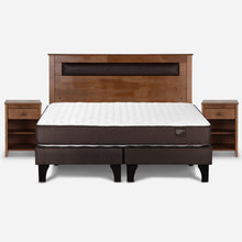 Cama Europea New Ergo T 2 Plazas Base Divida + Muebles Ferrara