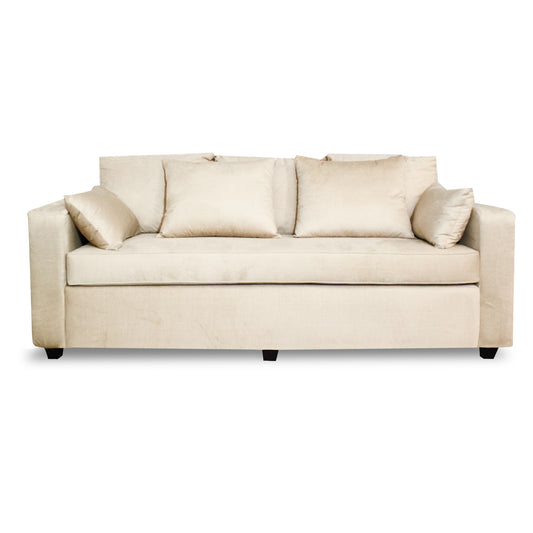 Sofá 3 Cuerpos Beige Petra C/C