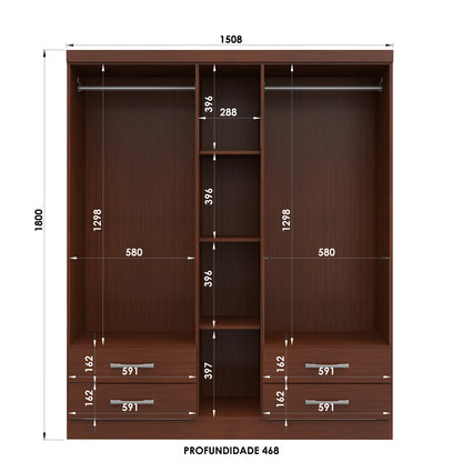 Clóset S445 Caoba