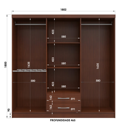 Clóset S446 Caoba