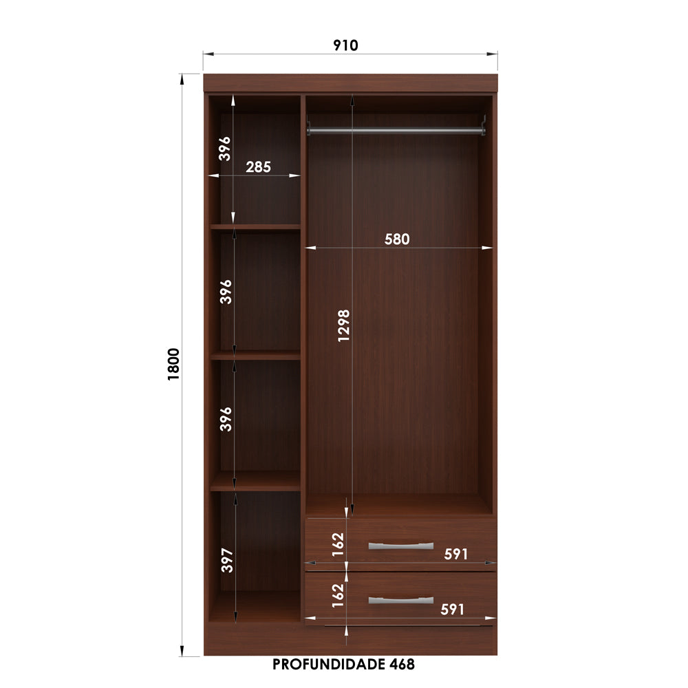 Clóset S443 Caoba