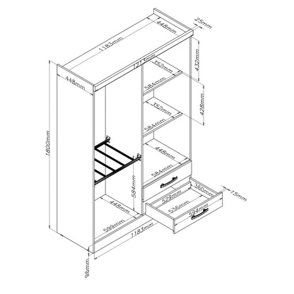 Clóset S444 Teca