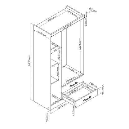 Clóset S443 Teca