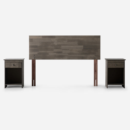 Set Muebles Tabor Grafito 2 Plazas
