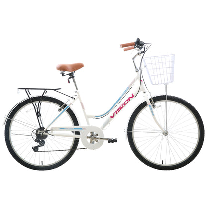 Bicicleta Vision Helium City Aro 26 Acero 6V. V-Brake Dama