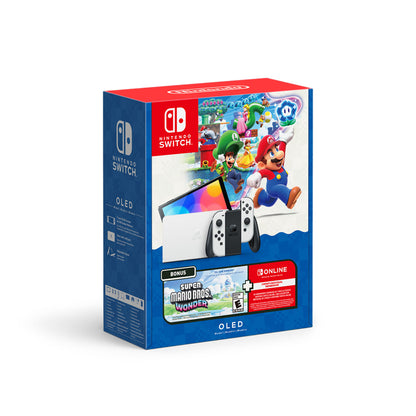 Nintendo Switch Oled White + Super Mario Wonder