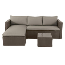 Juego de Terraza Living Seccional Livorno 4 Personas Café