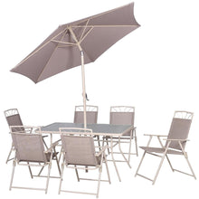 Juego de Terraza Comedor Santa Lucía 6 Personas Taupe