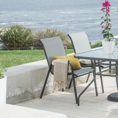 Silla para Terraza Metal Sling Gris matizado