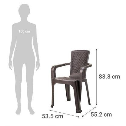 Silla de Terraza con Brazo Café