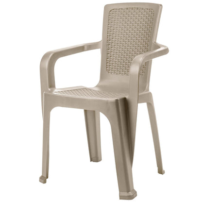 Silla de Terraza con Brazo Taupe