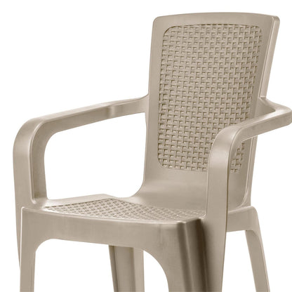 Silla de Terraza con Brazo Taupe