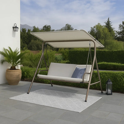 Sillón Columpio de Terraza 3 Personas Taupe