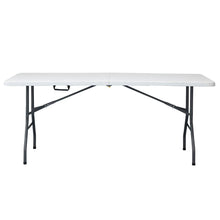 Mesa Plegable Rectangular 74x74x180 cm Blanco