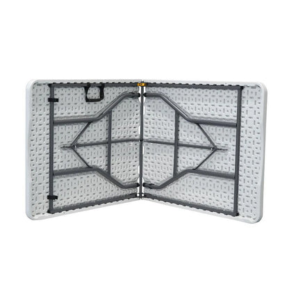 Mesa Plegable Rectangular 74x74x180 cm Blanco