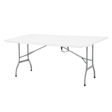 Mesa Plegable Tipo Maleta Rectangular 75x74x180 cm Blanco