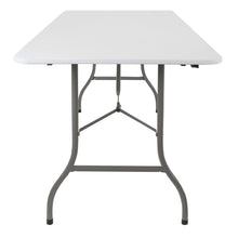 Mesa Plegable Tipo Maleta Rectangular 75x74x180 cm Blanco