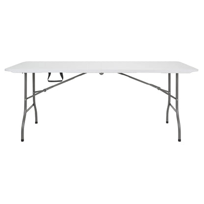 Mesa Plegable Tipo Maleta Rectangular 75x74x180 cm Blanco
