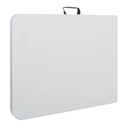 Mesa Plegable Tipo Maleta Rectangular 75x74x180 cm Blanco