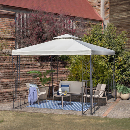 Pérgola Panel Doble Natural Poliéster 300x300x270 cm