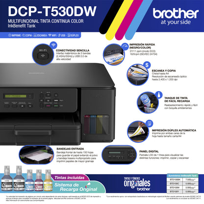 Impresora Multifuncional DCP-T530DW WIFI Duplex