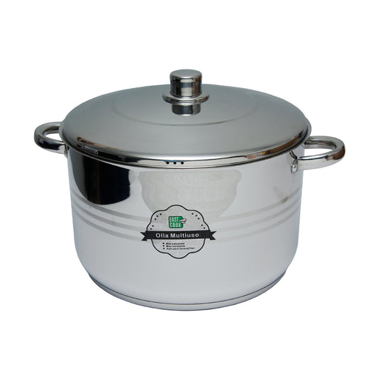 Olla Alta 26 cm Acero Inoxidable Vitta